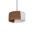 GLOBOSTAR® TAG 205-0059 Boho Κρεμαστό Φωτιστικό Οροφής με Ντουί 1 x E27 AC 220-240V IP20 - Λευκό & Καφέ - M30 x Π30 x Υ18cm