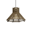 GLOBOSTAR® MEGALISTO 205-0051 Boho Κρεμαστό Φωτιστικό Οροφής με Ντουί 1 x E27 AC 220-240V IP20 - Μπεζ - M40 x Π40 x Υ26cm