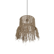 GLOBOSTAR® REGEN 205-0074 Boho Κρεμαστό Φωτιστικό Οροφής με Ντουί 1 x E27 AC 220-240V IP20 - Μπεζ - M30 x Π30 x Υ40cm