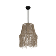 GLOBOSTAR® ROKA 205-0075 Boho Κρεμαστό Φωτιστικό Οροφής με Ντουί 1 x E27 AC 220-240V IP20 - Μπεζ - M30 x Π30 x Υ45cm
