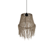 GLOBOSTAR® ROKA 205-0075 Boho Κρεμαστό Φωτιστικό Οροφής με Ντουί 1 x E27 AC 220-240V IP20 - Μπεζ - M30 x Π30 x Υ45cm
