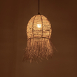 GLOBOSTAR® ROKA 205-0076 Boho Κρεμαστό Φωτιστικό Οροφής με Ντουί 1 x E27 AC 220-240V IP20 - Μπεζ - M25 x Π25 x Υ45cm