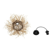 GLOBOSTAR® RIKTA 205-0077 Boho Κρεμαστό Φωτιστικό Οροφής με Ντουί 1 x E27 AC 220-240V IP20 - Μπεζ - M20 x Π20 x Υ30cm