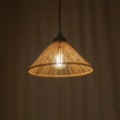 GLOBOSTAR® FUNIS 205-0084 Boho Κρεμαστό Φωτιστικό Οροφής με Ντουί 1 x E27 AC 220-240V IP20 - Μπεζ - M25 x Π25 x Υ16cm