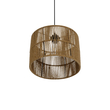 GLOBOSTAR® SAFA 205-0085 Boho Κρεμαστό Φωτιστικό Οροφής με Ντουί 1 x E27 AC 220-240V IP20 - Μπεζ - M30 x Π30 x Υ26cm