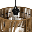 GLOBOSTAR® SAFA 205-0085 Boho Κρεμαστό Φωτιστικό Οροφής με Ντουί 1 x E27 AC 220-240V IP20 - Μπεζ - M30 x Π30 x Υ26cm