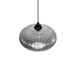 GLOBOSTAR® PERA 206-0010 Μοντέρνο Κρεμαστό Φωτιστικό Οροφής με Ντουί 1 x E27 AC 220-240V IP20 - Μαύρο Φιμέ - Μ30 x Π30 x Υ22cm