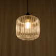 GLOBOSTAR® MELONI 206-0013 Μοντέρνο Κρεμαστό Φωτιστικό Οροφής με Ντουί 1 x E27 AC 220-240V IP20 - Διάφανο - Μ20 x Π20 x Υ24cm