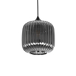 GLOBOSTAR® MELONI 206-0014 Μοντέρνο Κρεμαστό Φωτιστικό Οροφής με Ντουί 1 x E27 AC 220-240V IP20 - Μαύρο Φιμέ - Μ20 x Π20 x Υ24cm