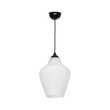 GLOBOSTAR® SKLO 206-0023 Μοντέρνο Κρεμαστό Φωτιστικό Οροφής με Ντουί 1 x E27 AC 220-240V IP20 - Λευκό - Μ22 x Π22 x Υ31cm