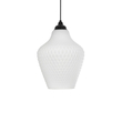 GLOBOSTAR® SKLO 206-0023 Μοντέρνο Κρεμαστό Φωτιστικό Οροφής με Ντουί 1 x E27 AC 220-240V IP20 - Λευκό - Μ22 x Π22 x Υ31cm