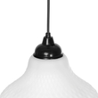 GLOBOSTAR® SKLO 206-0023 Μοντέρνο Κρεμαστό Φωτιστικό Οροφής με Ντουί 1 x E27 AC 220-240V IP20 - Λευκό - Μ22 x Π22 x Υ31cm