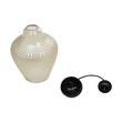 GLOBOSTAR® SKLO 206-0025 Μοντέρνο Κρεμαστό Φωτιστικό Οροφής με Ντουί 1 x E27 AC 220-240V IP20 - Mελί - Μ22 x Π22 x Υ31cm