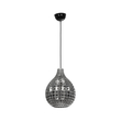 GLOBOSTAR® BASTIK 206-0026 Μοντέρνο Κρεμαστό Φωτιστικό Οροφής με Ντουί 1 x E27 AC 220-240V IP20 - Μαύρο Φιμέ - Μ22 x Π22 x Υ26cm
