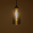 GLOBOSTAR® TUBE 206-0030 Μοντέρνο Κρεμαστό Φωτιστικό Οροφής με Ντουί 1 x E27 AC 220-240V IP20 - Μαύρο Φιμέ - Μ10 x Π10 x Υ24cm