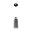 GLOBOSTAR® TUBE 206-0030 Μοντέρνο Κρεμαστό Φωτιστικό Οροφής με Ντουί 1 x E27 AC 220-240V IP20 - Μαύρο Φιμέ - Μ10 x Π10 x Υ24cm