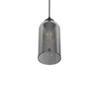 GLOBOSTAR® TUBE 206-0030 Μοντέρνο Κρεμαστό Φωτιστικό Οροφής με Ντουί 1 x E27 AC 220-240V IP20 - Μαύρο Φιμέ - Μ10 x Π10 x Υ24cm