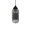 GLOBOSTAR® TUBE 206-0030 Μοντέρνο Κρεμαστό Φωτιστικό Οροφής με Ντουί 1 x E27 AC 220-240V IP20 - Μαύρο Φιμέ - Μ10 x Π10 x Υ24cm