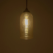 GLOBOSTAR® TUBE 206-0031 Μοντέρνο Κρεμαστό Φωτιστικό Οροφής με Ντουί 1 x E27 AC 220-240V IP20 - Mελί - Μ10 x Π10 x Υ24cm