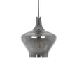 GLOBOSTAR® OVOCE 206-0032 Μοντέρνο Κρεμαστό Φωτιστικό Οροφής με Ντουί 1 x E27 AC 220-240V IP20 - Μαύρο Φιμέ - Μ20 x Π20 x Υ22cm