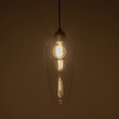 GLOBOSTAR® BOHEMIA 206-0039 Μοντέρνο Κρεμαστό Φωτιστικό Οροφής με Ντουί 1 x E27 AC 220-240V IP20 - Διάφανο - Μ15 x Π15 x Υ40cm