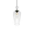 GLOBOSTAR® BOHEMIA 206-0039 Μοντέρνο Κρεμαστό Φωτιστικό Οροφής με Ντουί 1 x E27 AC 220-240V IP20 - Διάφανο - Μ15 x Π15 x Υ40cm