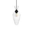 GLOBOSTAR® BOHEMIA 206-0039 Μοντέρνο Κρεμαστό Φωτιστικό Οροφής με Ντουί 1 x E27 AC 220-240V IP20 - Διάφανο - Μ15 x Π15 x Υ40cm