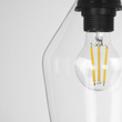 GLOBOSTAR® BOHEMIA 206-0039 Μοντέρνο Κρεμαστό Φωτιστικό Οροφής με Ντουί 1 x E27 AC 220-240V IP20 - Διάφανο - Μ15 x Π15 x Υ40cm