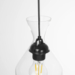 GLOBOSTAR® BOHEMIA 206-0039 Μοντέρνο Κρεμαστό Φωτιστικό Οροφής με Ντουί 1 x E27 AC 220-240V IP20 - Διάφανο - Μ15 x Π15 x Υ40cm