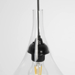 GLOBOSTAR® TORU 206-0042 Μοντέρνο Κρεμαστό Φωτιστικό Οροφής με Ντουί 1 x E27 AC 220-240V IP20 - Διάφανο - Μ20 x Π20 x Υ31cm