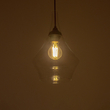 GLOBOSTAR® TORU 206-0042 Μοντέρνο Κρεμαστό Φωτιστικό Οροφής με Ντουί 1 x E27 AC 220-240V IP20 - Διάφανο - Μ20 x Π20 x Υ31cm