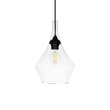 GLOBOSTAR® TORU 206-0042 Μοντέρνο Κρεμαστό Φωτιστικό Οροφής με Ντουί 1 x E27 AC 220-240V IP20 - Διάφανο - Μ20 x Π20 x Υ31cm