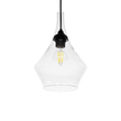 GLOBOSTAR® TORU 206-0042 Μοντέρνο Κρεμαστό Φωτιστικό Οροφής με Ντουί 1 x E27 AC 220-240V IP20 - Διάφανο - Μ20 x Π20 x Υ31cm