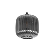 GLOBOSTAR® MELONI 206-0014 Μοντέρνο Κρεμαστό Φωτιστικό Οροφής με Ντουί 1 x E27 AC 220-240V IP20 - Μαύρο Φιμέ - Μ20 x Π20 x Υ24cm