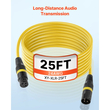 Καλώδιο VEVOR XLR 7,62 μ., Συσκευασία 4 τεμαχίων, Θωρακισμένα Καλώδια Μικροφώνου DMX Αρσενικό σε Θηλυκό, Επιχρυσωμένα Καλώδια Μικροφώνου XLR 3 Ακροδεκτών, για Φωτισμό Σκηνής, Μικρόφωνα, Ενισχυτή, Μίκτη, Συστήματα Ηχείων