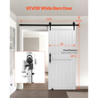 Συρόμενη Πόρτα Αχυρώνα VEVOR, 914 x 2134mm, Πάνελ MDF υψηλής αντοχής, Πόρτα Αχυρώνα με Κιτ Μηχανισμών, Αδιάβροχη Επιφάνεια PVC, Εύκολη Εγκατάσταση, Πλαίσιο H, Ομαλά και Αθόρυβα Συρόμενη για Σαλόνι, Μπάνιο