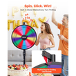 Τροχός Βραβείων VEVOR 610 mm, Τροχός Βραβείων 14 Θέσεων με Βάση, Ρουλέτα Win Fortune με Ρυθμιζόμενο Ύψος και 2 Μαρκαδόρους, 6 Χρώματα, Εύκολη Συναρμολόγηση, για Party Pub Trade Show Carnival