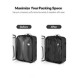 Σακίδιο ταξιδιού VEVOR κενού αέρος, 35L, Σακίδιο ταξιδιού συμπίεσης κενού αέρος με αντλία αέρα, πολλαπλές τσέπες και διαμερίσματα, αδιάβροχη βαλίτσα χειρός, τσάντα προσωπικής χρήσης, μαύρη
