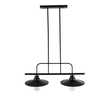 GLOBOSTAR® REGAL 01007 Vintage Φωτιστικό Οροφής με Ντουί 2 x E27 AC 220-240V IP20 - Μαύρο - Μ67 x Π26 x Υ85cm