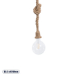GLOBOSTAR® ROPE 01018 Boho Κρεμαστό Φωτιστικό Οροφής με Ντουί 1 x E27 AC 220-240V IP20 - Μπεζ - Μ3.5 x Π3.5 x Υ200cm