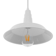 GLOBOSTAR® RAY 01044 Vintage Κρεμαστό Φωτιστικό Οροφής με Ντουί 1 x E27 AC 220-240V IP20 - Λευκό - Μ26 x Π26 x Υ25cm