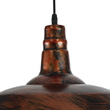 GLOBOSTAR® RAY 01046 Vintage Κρεμαστό Φωτιστικό Οροφής με Ντουί 1 x E27 AC 220-240V IP20 - Χάλκινο Εφέ Σκουριάς - Μ36 x Π36 x Υ25cm