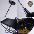 GLOBOSTAR® RAY 01048 Vintage Κρεμαστό Φωτιστικό Οροφής με Ντουί 1 x E27 AC 220-240V IP20 - Μαύρο - Μ46 x Π46 x Υ25cm