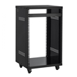 Rack AV VEVOR 16U, μέγιστη χωρητικότητα φορτίου 90,7 kg, Rack οικιακού στούντιο ηχογράφησης με κλειδώσιμες ρόδες, γραφείο διακομιστή ανοιχτού πλαισίου, ειδικός σχεδιασμός αεραγωγών, για τοποθέτηση σε εξοπλισμό ήχου, βίντεο, μουσικής και πληροφορικής
