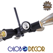 GLOBOSTAR® CONFOR 01036 Μοντέρνο Φωτιστικό Οροφής με Ντουί 6 x E27 AC 220-240V IP20 - Μαύρο - Μ24 x Π24 x Υ8cm