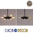 GLOBOSTAR® CONFOR 01036 Μοντέρνο Φωτιστικό Οροφής με Ντουί 6 x E27 AC 220-240V IP20 - Μαύρο - Μ24 x Π24 x Υ8cm