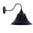 GLOBOSTAR® BELL 01038 Vintage Φωτιστικό Τοίχου - Απλίκα με Ντουί 1 x E27 AC 220-240V IP20 - Μαύρο - Μ35 x Π28.5 x Υ30cm