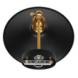 GLOBOSTAR® MINIMALL 01039 Vintage Φωτιστικό Τοίχου - Απλίκα με Ντουί 1 x E27 AC 220-240V IP20 - Μαύρο & Χρυσό - Μ22 x Π39 x Υ18cm