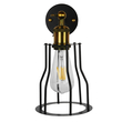 GLOBOSTAR® CATEL 01054 Vintage Φωτιστικό Τοίχου - Απλίκα με Ντουί 1 x E27 AC 220-240V IP20 - Μαύρο & Χρυσό - Μ15 x Π26 x Υ31cm