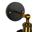 GLOBOSTAR® CATEL 01054 Vintage Φωτιστικό Τοίχου - Απλίκα με Ντουί 1 x E27 AC 220-240V IP20 - Μαύρο & Χρυσό - Μ15 x Π26 x Υ31cm